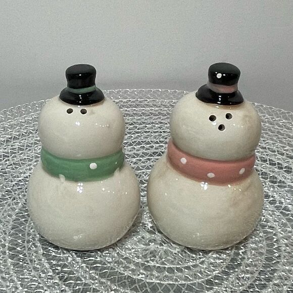 Johanna Parker Snowman Salt & Pepper Shakers NWT - Picture 7 of 9
